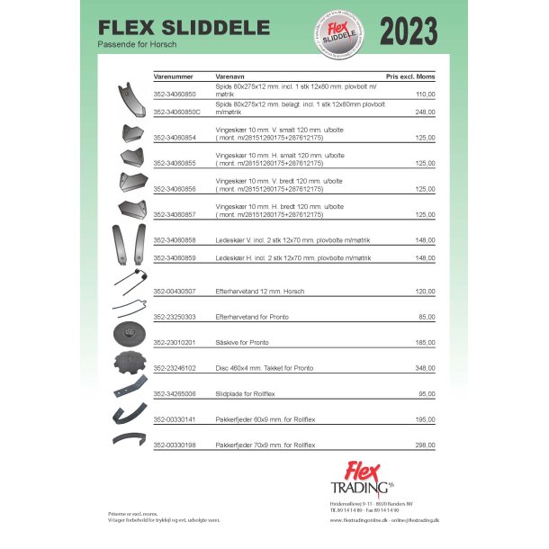 Flex Sliddele - Horsch 2023