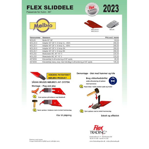 Flex Sliddele - kuhn M7 skr 2023