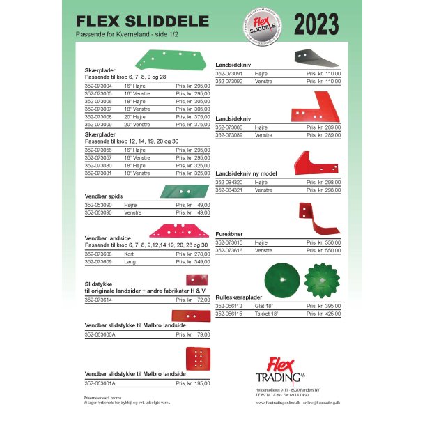Flex Sliddele - Kverneland 2023