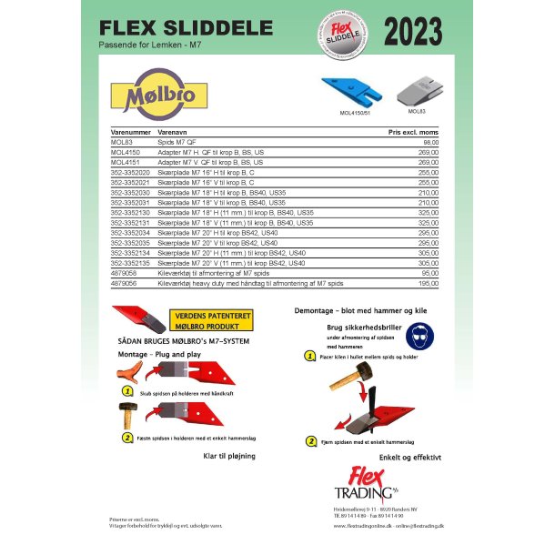 Flex Sliddele - Lemken M7 skr - 2023