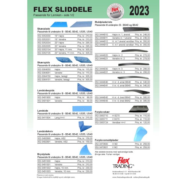 Flex Sliddele - Lemken 2023