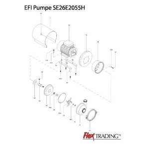 EFI Pumpe SE26E2055H Tegning