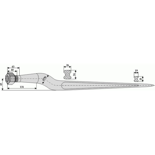 Silogrebstand f/van Lengerich 920mm